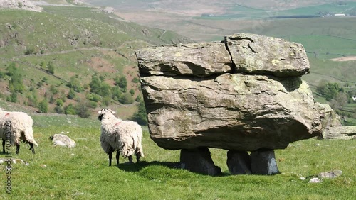 Norber glacial erratics, Yorkshire Dales, UK photo