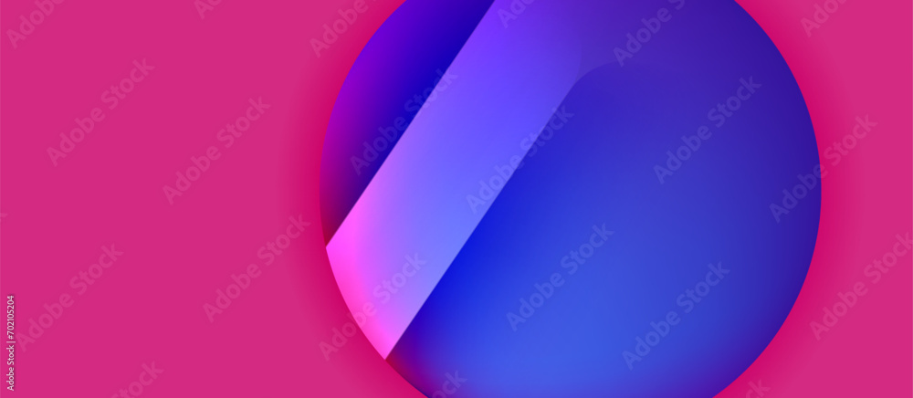 Fototapeta premium Glossy metal glowing circles geometric background. Minimal abstract composition. Vector illustration For Wallpaper, Banner, Background, Card, Book Illustration, landing page