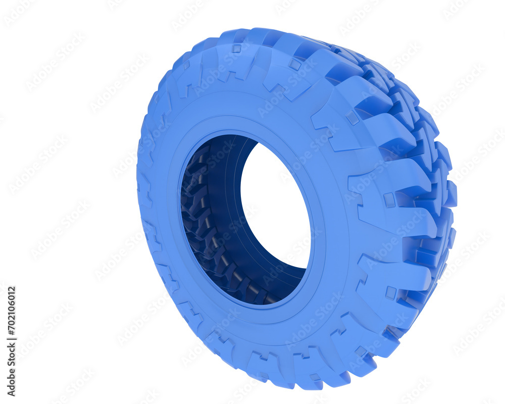 Offroad tire isolated on background. 3d rendering - illustration