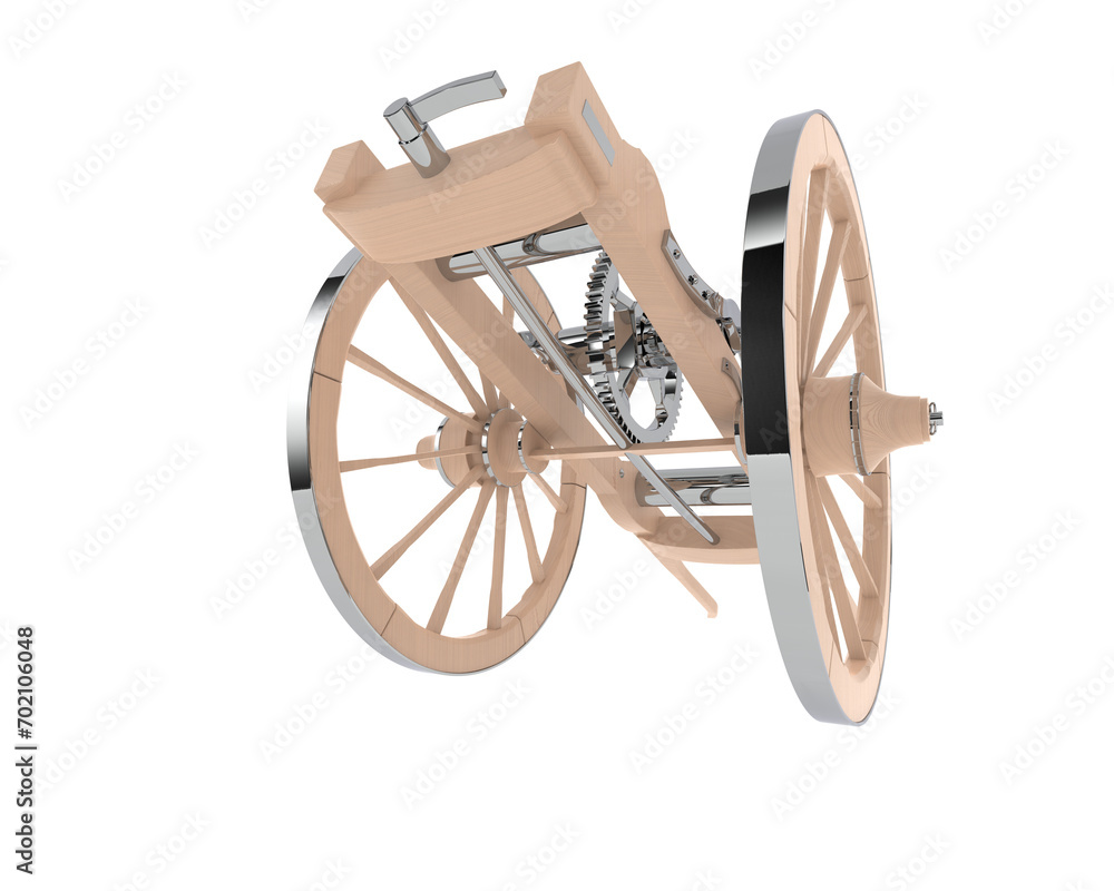 Fototapeta premium Wagon isolated on background. 3d rendering - illustration