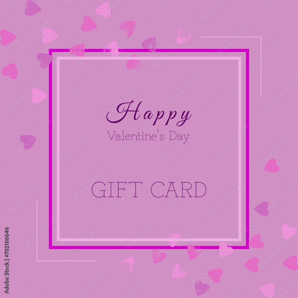 Valentine's day Gift card design. Valentine Background Valentine's day Gift card design. Valentine Background