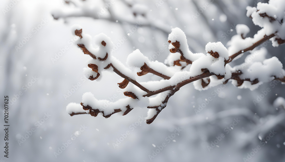 Branch with Snow - Winter 