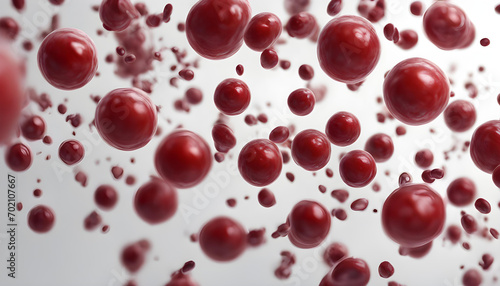 Blood Cells Wave on White Background