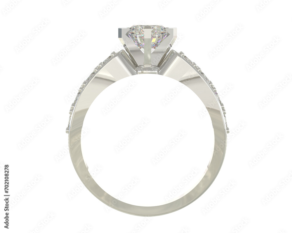 Diamond ring isolated on background. 3d rendering - illustration Diamond ring isolated on background. 3d rendering - illustration