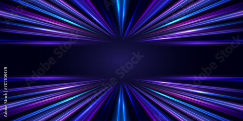 Abstract glowing lines with lighting effect on dark background. Motion speed light lines. Futuristic dynamic movement concept. Pattern for banner or poster design background.Vector eps10.