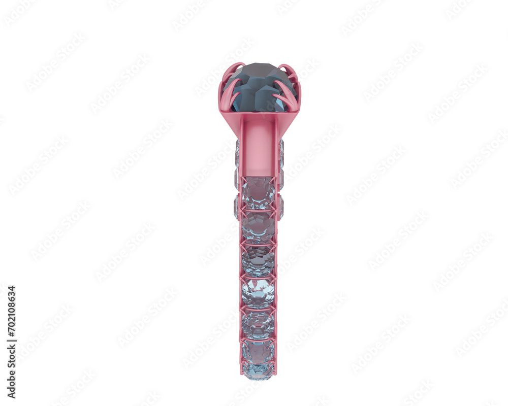 Diamond ring isolated on background. 3d rendering - illustration Diamond ring isolated on background. 3d rendering - illustration