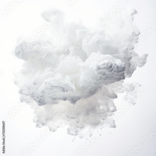 Light Cloud Explosion, White Cloud Aesthetic Abstract Ink Splash, Perfect for Calm Backgrounds and Art Projects.