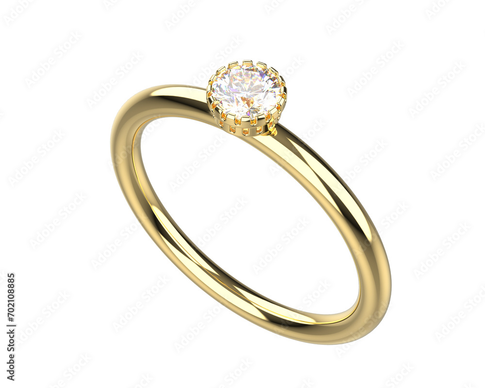 Diamond ring isolated on background. 3d rendering - illustration Diamond ring isolated on background. 3d rendering - illustration