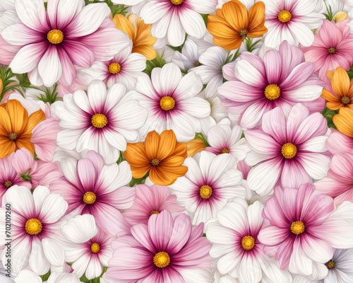 Beautiful pink flowers wallpaper design. Generative ai