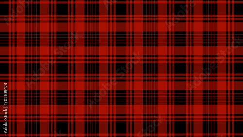 Black and red plaid fabric texture as a background photo