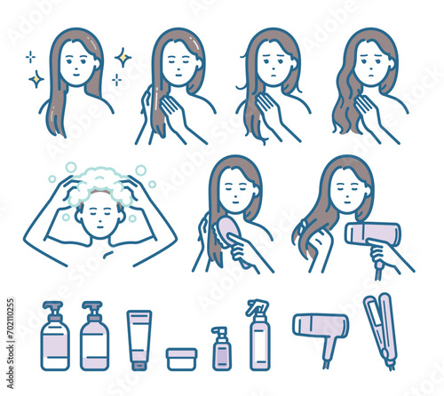 女性のヘアケアと悩み
