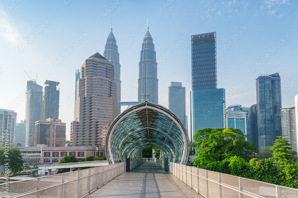 Fototapeta premium Awesome Kuala Lumpur skyline. Amazing view of skyscrapers