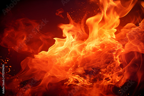 Flammenhintergrund: Dynamisches Feuerspiel in lebhaften Rot-, Orange- und Gelbtönen für eindrucksvolle Designs