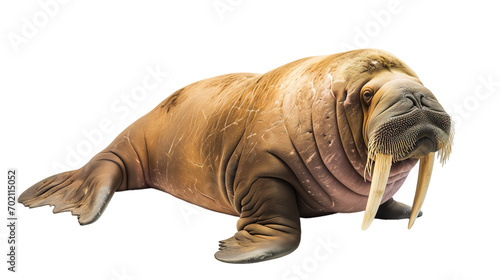 Arctic walrus isolated on a transparent background photo