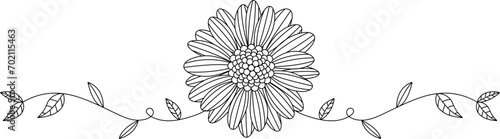 Fototapeta Naklejka Na Ścianę i Meble -  hand drawn illustration of flower