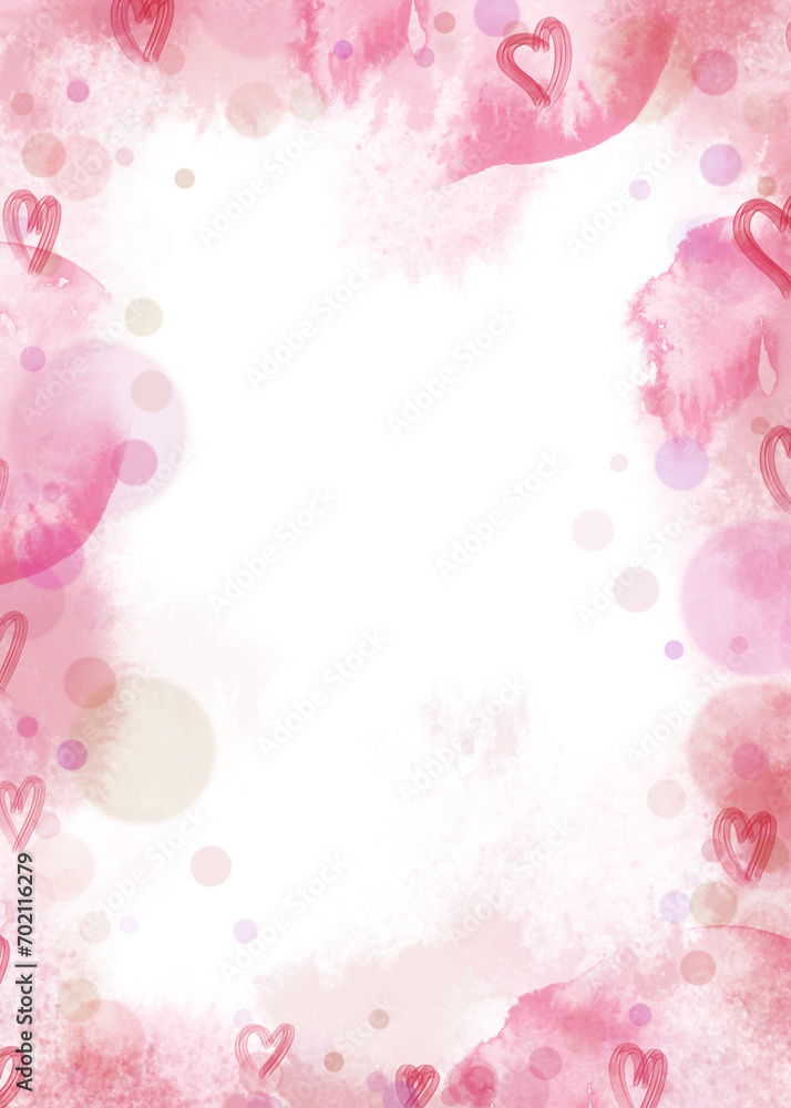 Pink Valentine's Day background. PNG transparent digitally hand painted illustration Pink Valentine's Day background. PNG transparent digitally hand painted illustration