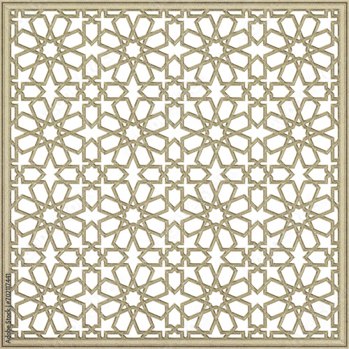 Arabic girih geometric whit...