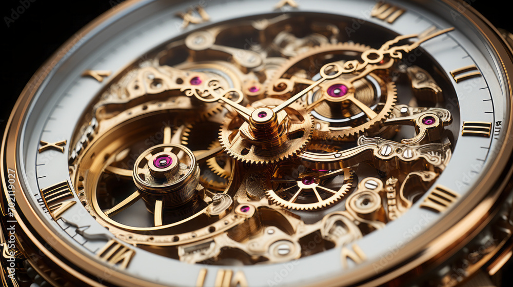 Time Ticker: Exploring the Intricate World of Mechanical Clocks and Vintage Timepieces, generative AI