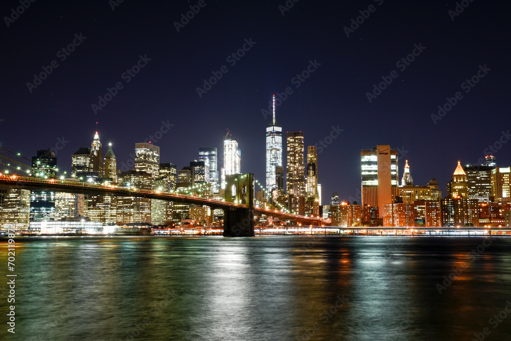 Skyline of downtown New York, New York, USA