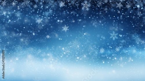 Christmas blue background © khan