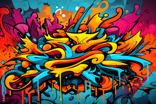 Graffiti Fusion  Lebendiger Hintergrund im urbanen Street-Art-Style