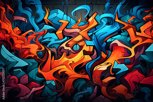 Graffiti Fusion  Lebendiger Hintergrund im urbanen Street-Art-Style
