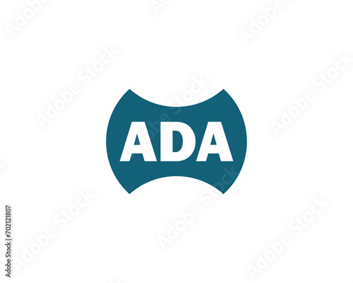 ADA logo design vector template. logo, design, logo design, vector, letter, monogram, creative, icon, template, sign, symbol, brand, unique, initial, modern, alphabet.