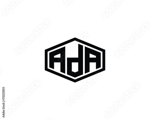 ADA logo design vector template. logo, design, logo design, vector, letter, monogram, creative, icon, template, sign, symbol, brand, unique, initial, modern, alphabet.