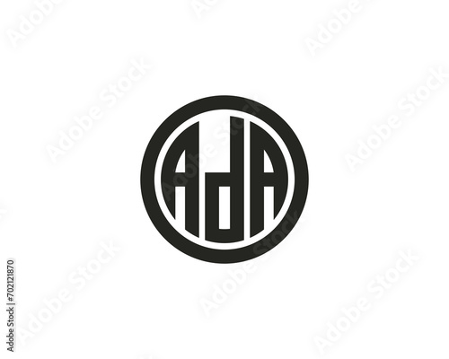 ADA logo design vector template. logo, design, logo design, vector, letter, monogram, creative, icon, template, sign, symbol, brand, unique, initial, modern, alphabet.