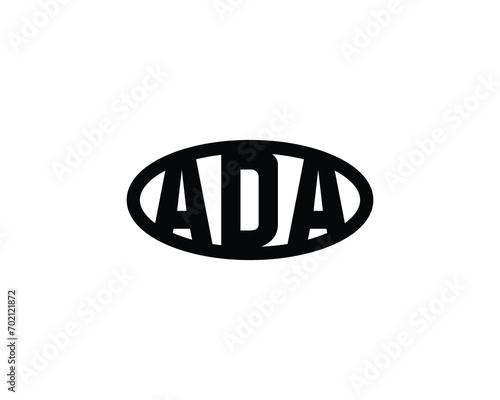 ADA logo design vector template. logo, design, logo design, vector, letter, monogram, creative, icon, template, sign, symbol, brand, unique, initial, modern, alphabet.
