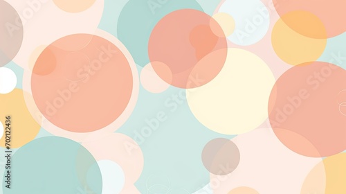 Abstract colorful random circles pattern with pastel colors background. © Xabrina