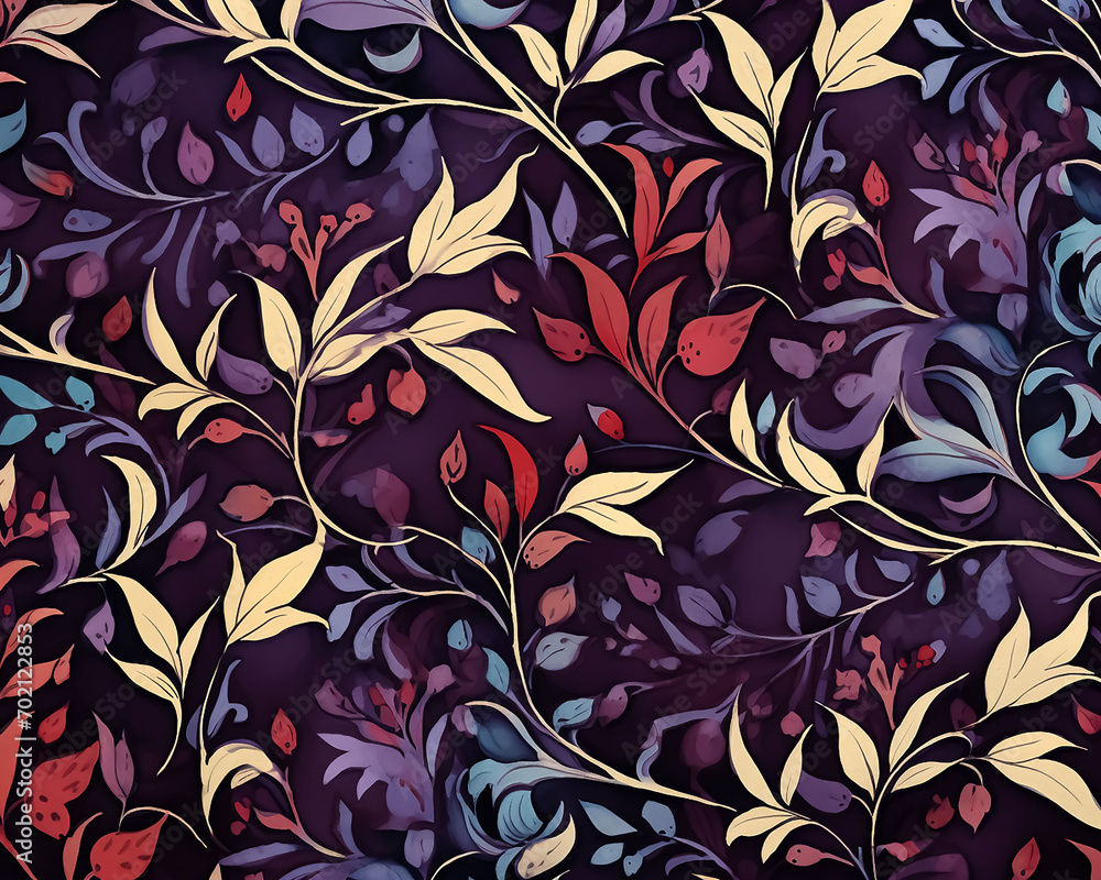 Fototapeta premium seamless pattern with leaves