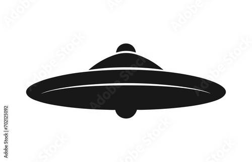 Fototapeta Naklejka Na Ścianę i Meble -  A Space UFO black Silhouette vector