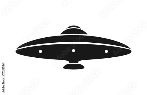 Fototapeta Naklejka Na Ścianę i Meble -  A Space UFO black Silhouette vector