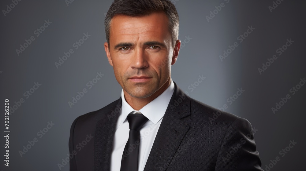 potrait of middle aged CEO manager potrait of middle aged CEO manager