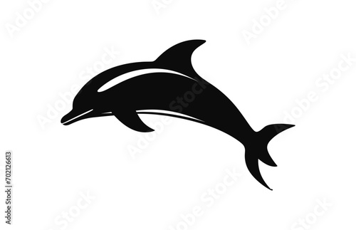 A Dolphin silhouette vector isolated on a white background