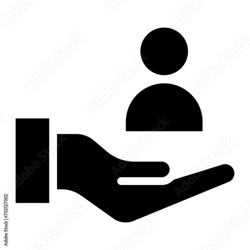 icon costumer relationship glyph