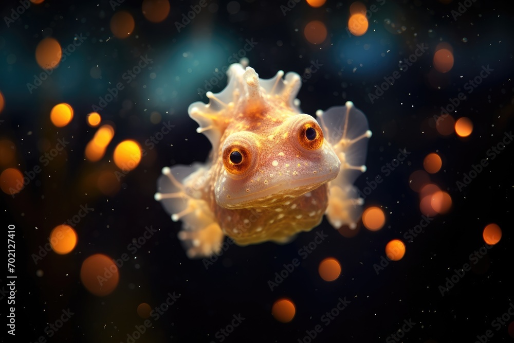 Frogfish Fantasy: Macro shot of a frogfish in a surreal setting. Frogfish Fantasy: Macro shot of a frogfish in a surreal setting.