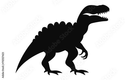 A Dinosaur Silhouette Vector isolated on a white background