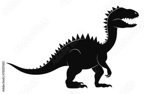 A Dinosaur Silhouette Vector isolated on a white background