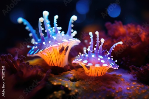 Nudibranch Extravaganza: Close-up of colorful nudibranchs against a backdrop.