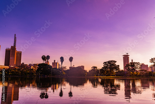 Nairobi City County Kenya's Capital Sunset Sunrise Sundowner Golden Hour Cityscapes Skyline Skyscrapers Landscapes Tall Building Landmarks In Kenya East Africa Aerial Tower High-rise Modern City House