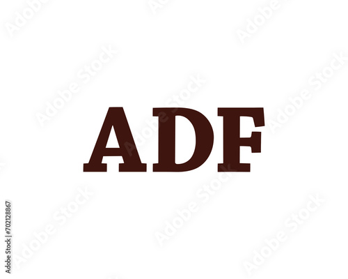 Wallpaper Mural ADF logo design vector template. ADF, logo, design, logo design, vector, letter, monogram, creative, icon, template, sign, symbol, brand, unique, initial, modern, alphabet. Torontodigital.ca