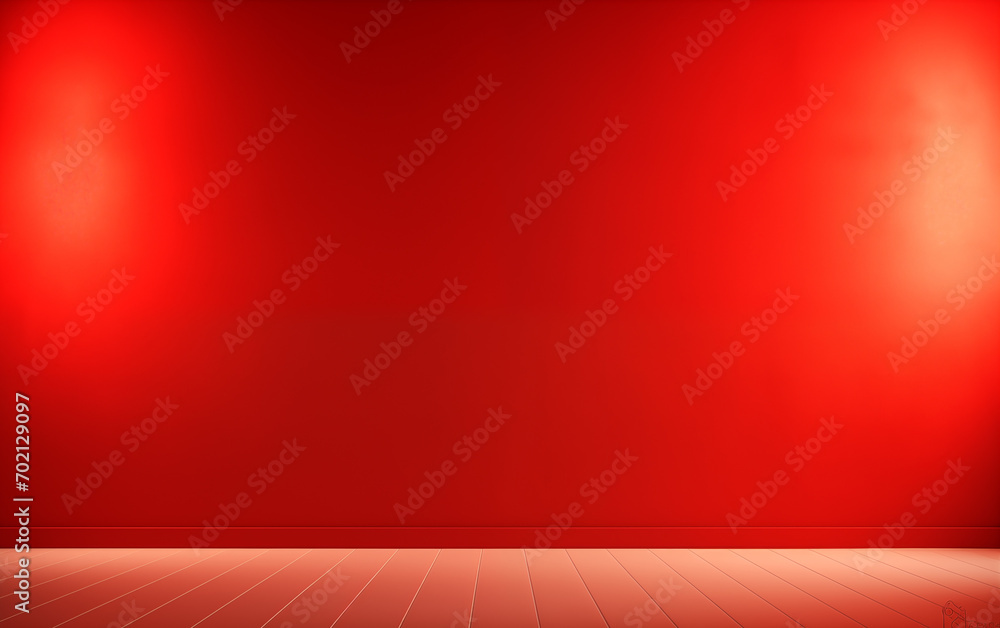 empty red room with wall, floor and spotlights background with copy space empty red room with wall, floor and spotlights background with copy space