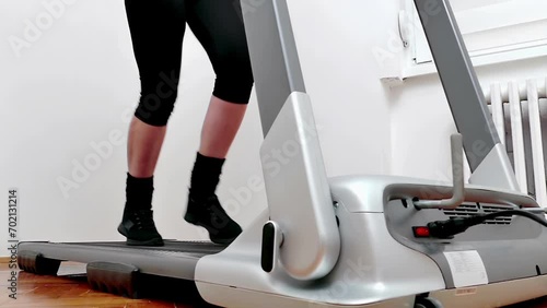 Wallpaper Mural Slow Motion Footage of Running on a Treadmill, Video Clip Torontodigital.ca