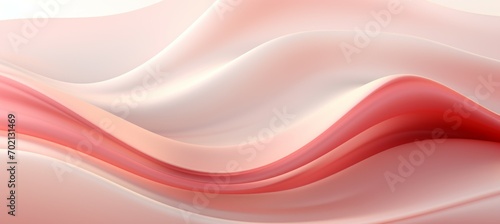 Abstract pink wave flow background. Generative AI technology. 