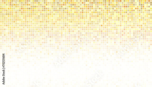 Abstract gold bottom mosaic with white copy space.