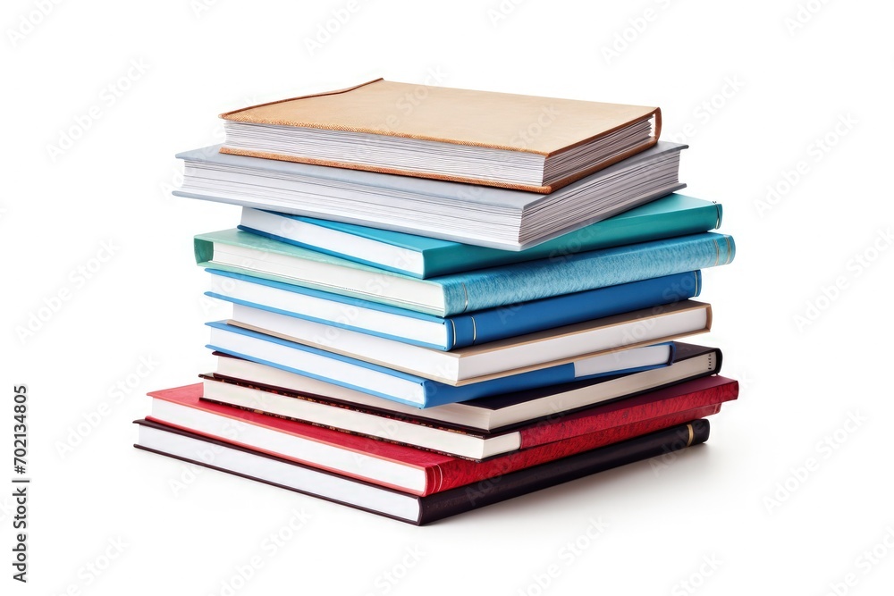 Stack of notebooks isolated on white background
Stack of notebooks isolated on white background