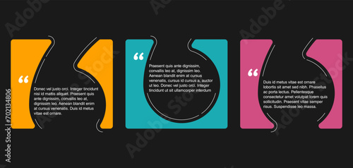 Quotes template - colorful frames, negative space