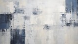 Grey, blue, white in an avant-garde abstract color pattern abstract oil texture background. Paint on canvas. Generative AI